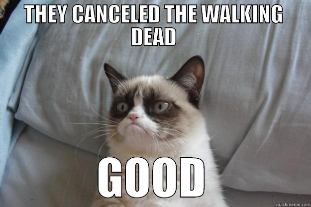 THEY CANCELED THE WALKING DEAD GOOD Grumpy Cat