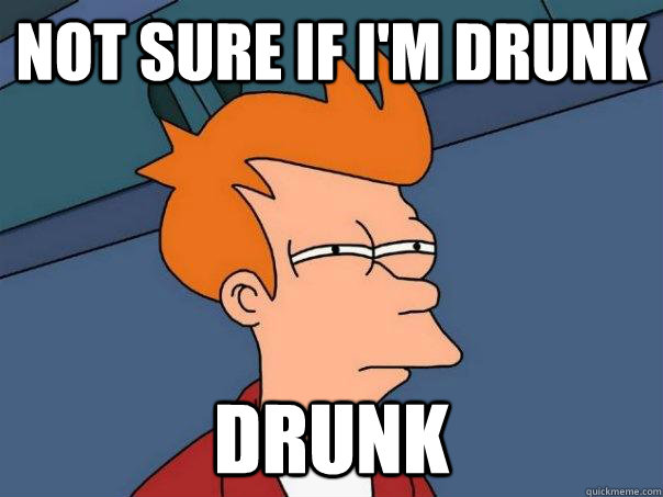 Not sure if I'm drunk drunk - Not sure if I'm drunk drunk  Futurama Fry