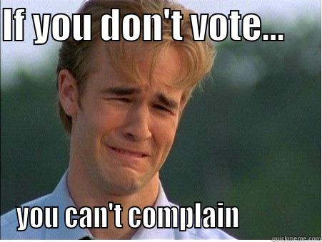 IF YOU DON'T VOTE...      YOU CAN'T COMPLAIN             1990s Problems