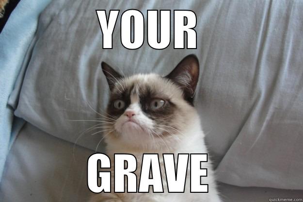 Grumpy cat likes to dance on... - YOUR GRAVE Grumpy Cat