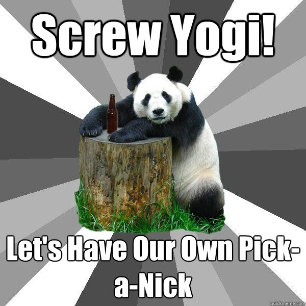 Screw Yogi! Let's Have Our Own Pick-a-Nick  Pickup-Line Panda