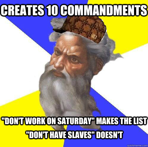 Creates 10 Commandments 