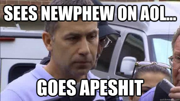 SEES NEWPHEW ON AOL... GOES APESHIT  Uncle Ruslan