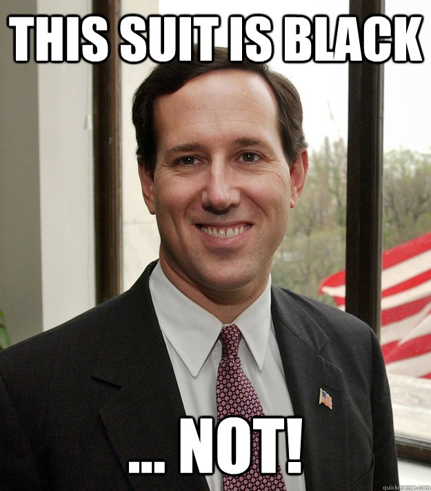 This suit is black ... not! - This suit is black ... not!  Its blah