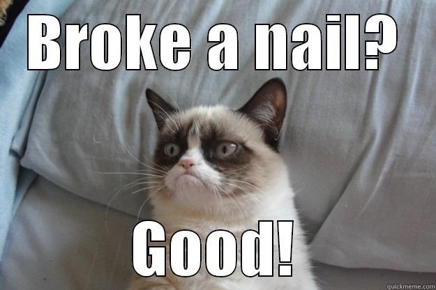 BROKE A NAIL? GOOD! Grumpy Cat