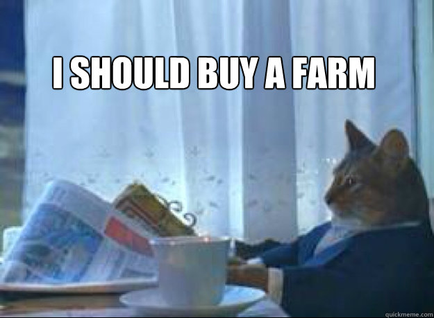 i should buy a farm  - i should buy a farm   I should buy a boat cat