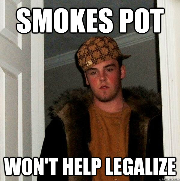 Smokes pot won't help legalize   Scumbag Steve