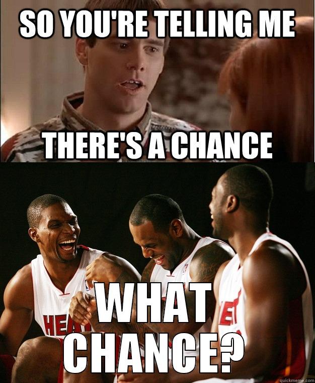 heat fans be like -  WHAT CHANCE? Misc