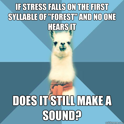 If stress falls on the first syllable of 