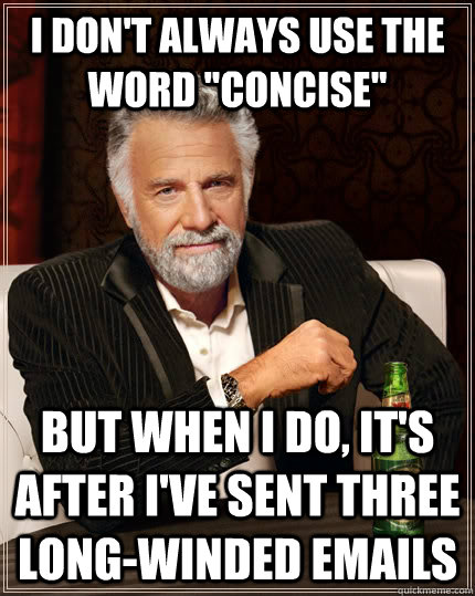 I don't always use the word 