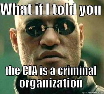 WHAT IF I TOLD YOU  THE CIA IS A CRIMINAL ORGANIZATION Matrix Morpheus