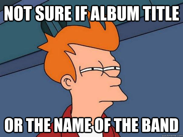 Not sure if album title or the name of the band  Futurama Fry