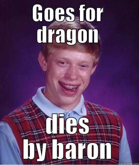 GOES FOR DRAGON DIES BY BARON Bad Luck Brian