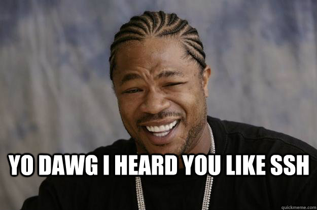 YO DAWG I HEARD YOU LIKE SSH   Xzibit meme