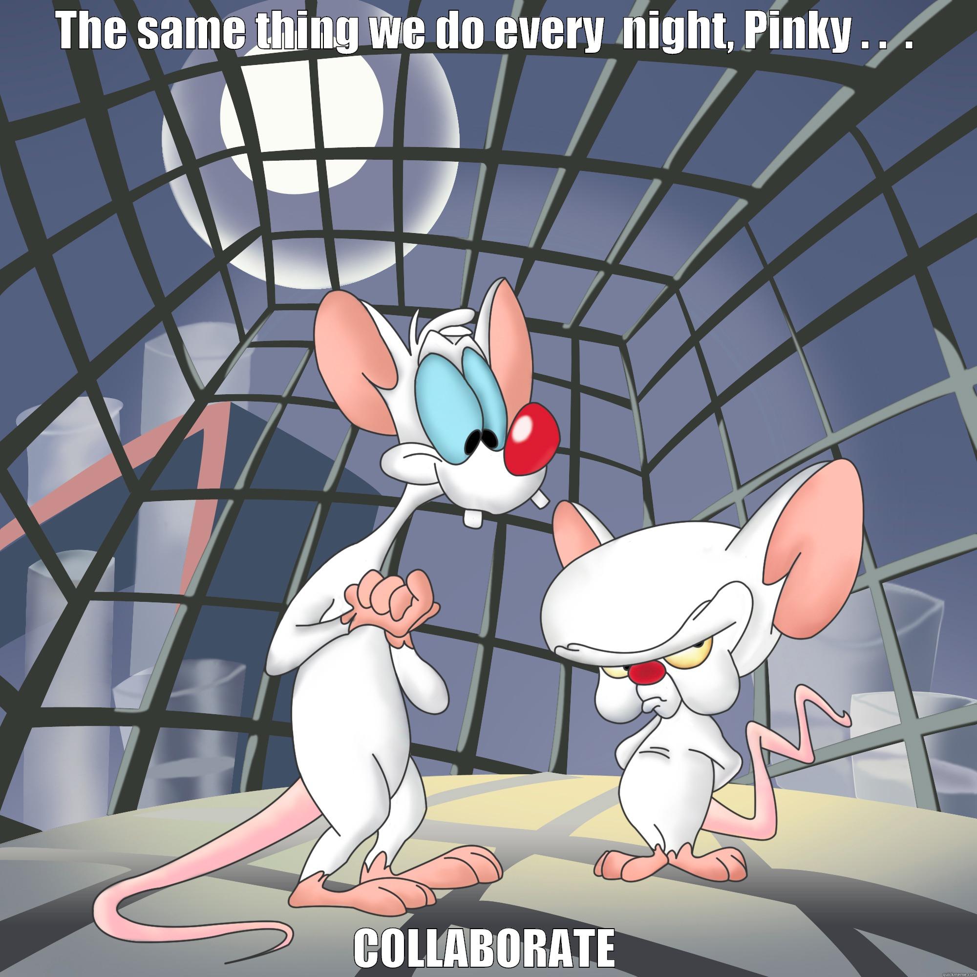 THE SAME THING WE DO EVERY  NIGHT, PINKY . .  . COLLABORATE Misc