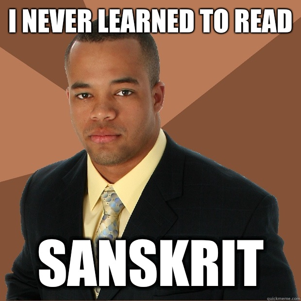 I never learned to read Sanskrit  Successful Black Man