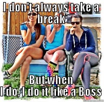 Break Time - I DON'T ALWAYS TAKE A BREAK BUT WHEN I DO, I DO IT LIKE A BOSS Misc