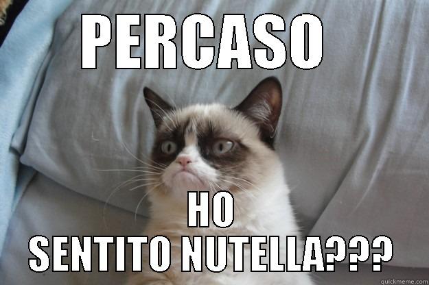 PERCASO  HO SENTITO NUTELLA??? Grumpy Cat