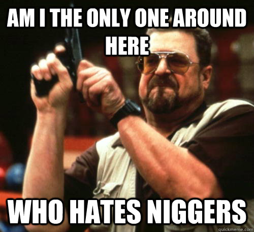 Am i the only one around here Who hates niggers  Am I The Only One Around Here