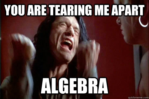 You are tearing me apart Algebra  