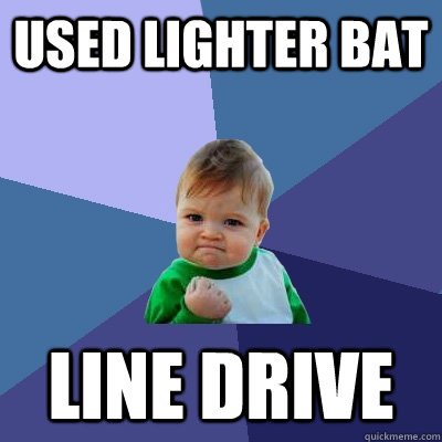 used lighter bat line drive  Success Kid