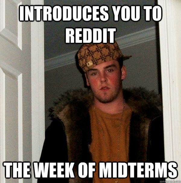 introduces you to reddit the week of midterms - introduces you to reddit the week of midterms  Scumbag Steve