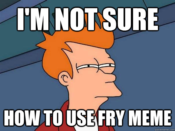 i'm Not sure how to use fry meme  Futurama Fry