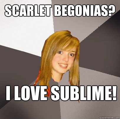 Scarlet Begonias? I LOVE Sublime!  Musically Oblivious 8th Grader