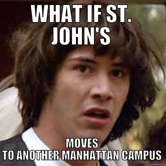 WHAT IF ST. JOHN'S MOVES TO ANOTHER MANHATTAN CAMPUS conspiracy keanu