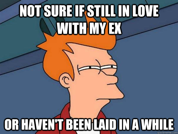 Not sure if still in love with my ex Or haven't been laid in a while  Futurama Fry