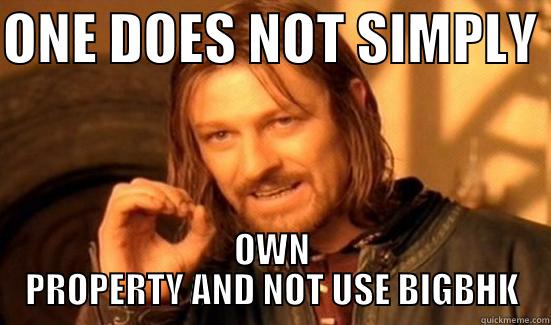 bigbhk everywhere - ONE DOES NOT SIMPLY  OWN PROPERTY AND NOT USE BIGBHK Boromir