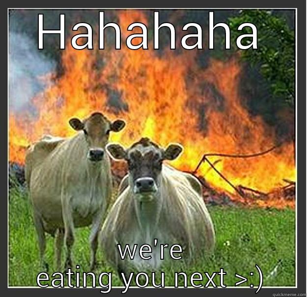 HAHAHAHA WE'RE EATING YOU NEXT >:) Evil cows