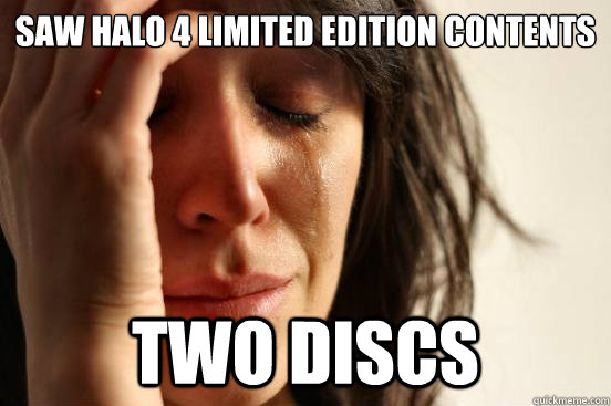 Saw Halo 4 Limited Edition contents TWO DISCS  First World Problems