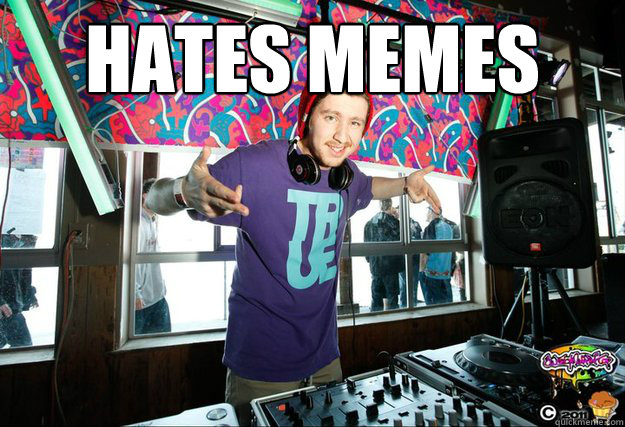 hates memes    STEREOTYPICAL DUBSTEP DJ