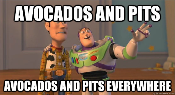 avocados and pits avocados and pits everywhere  Toy Story Everywhere