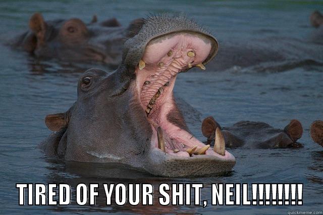 Hungry Hippo Bitch -  TIRED OF YOUR SHIT, NEIL!!!!!!!! Misc