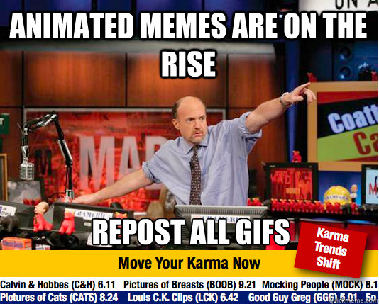 Animated memes are on the rise Repost all gifs - Animated memes are on the rise Repost all gifs  Mad Karma with Jim Cramer