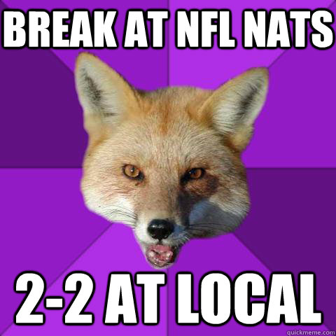 Break at NFL NAts 2-2 at local  Forensics Fox