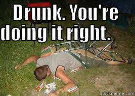 you're doing it right. - DRUNK. YOU'RE DOING IT RIGHT.                                                   Misc