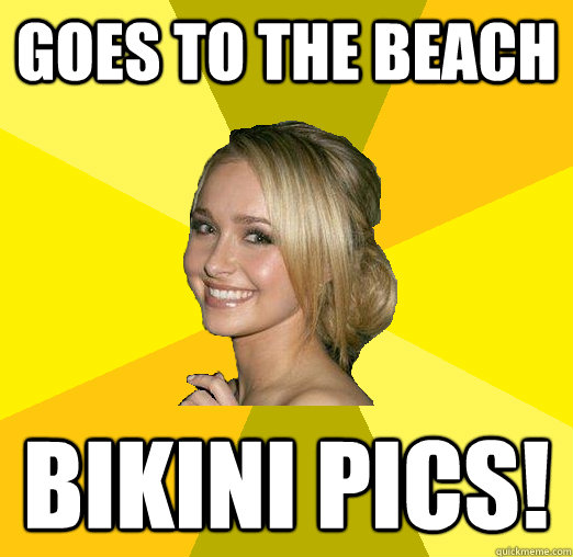 Goes to the Beach Bikini pics!   Tolerable Facebook Girl