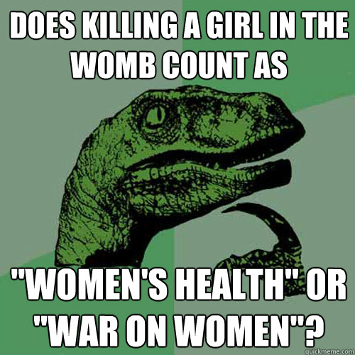 does killing a girl in the womb count as 