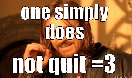 ONE SIMPLY DOES NOT QUIT =3 Boromir