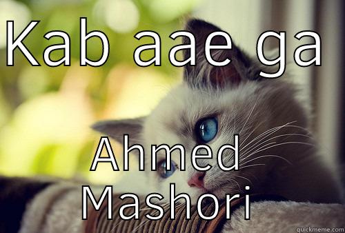 KAB AAE GA  AHMED MASHORI First World Problems Cat