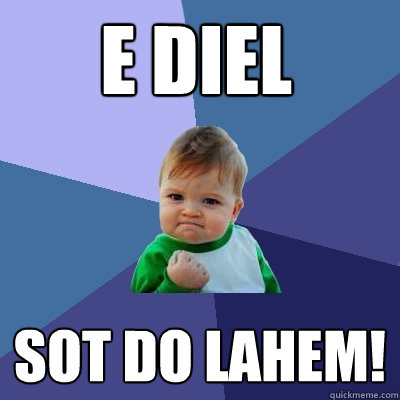 e diel sot do lahem!  Success Kid