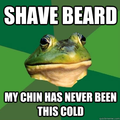 Shave beard My chin has never been this cold - Shave beard My chin has never been this cold  Foul Bachelor Frog