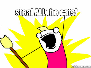 steal ALL the cats!   All The Things