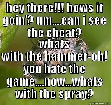 it was a good phone... - HEY THERE!!! HOWS IT GOIN'? UM....CAN I SEE THE CHEAT? WHATS WITH THE HAMMER-OH! YOU HATE THE GAME....NOW...WHATS WITH THE SPRAY? Misunderstood Spider