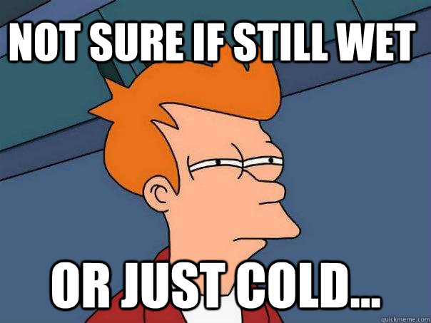 Not sure if still wet or just cold... - Not sure if still wet or just cold...  Futurama Fry