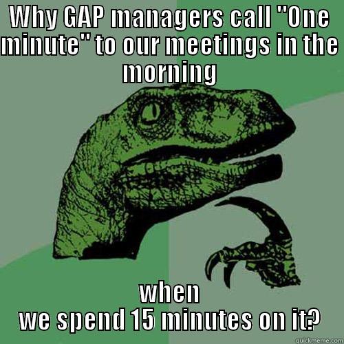 WHY GAP MANAGERS CALL 