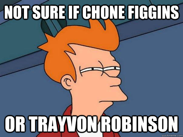 Not sure if Chone Figgins or trayvon robinson  Futurama Fry